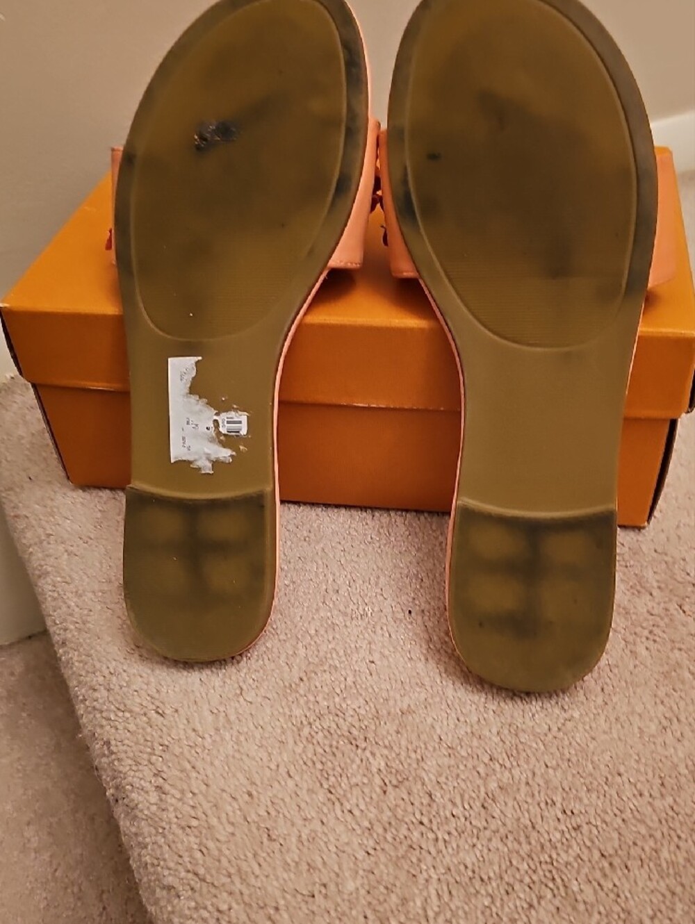 Rampage Coral Pink Floral Slide Sandals - Picture 5 of 6